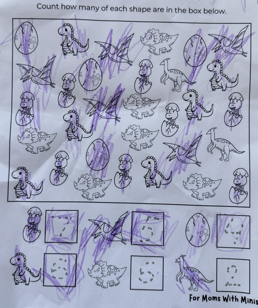 *孩子在学校带回来的计数练习纸,指令较为模糊* 孩子在学校带回来的计数练习纸,指令较为模糊